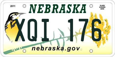 NE license plate XQI176