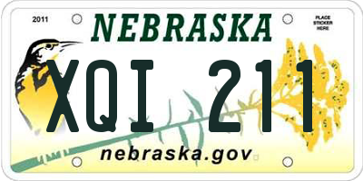 NE license plate XQI211