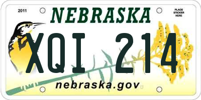 NE license plate XQI214