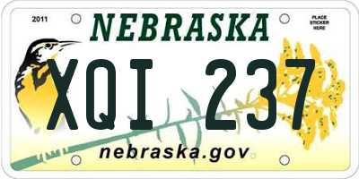 NE license plate XQI237