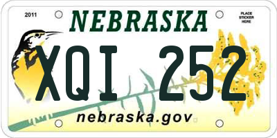 NE license plate XQI252