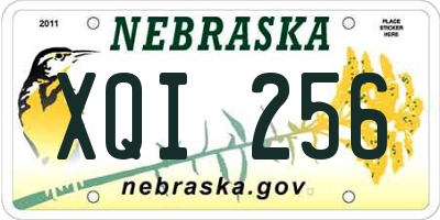 NE license plate XQI256