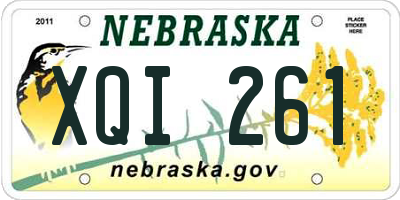 NE license plate XQI261