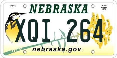 NE license plate XQI264