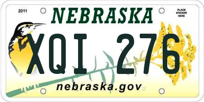 NE license plate XQI276