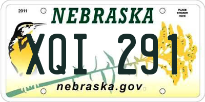 NE license plate XQI291