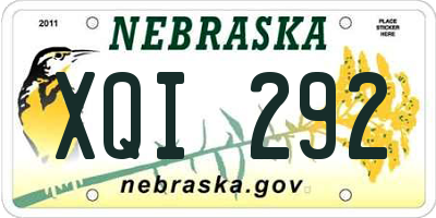NE license plate XQI292