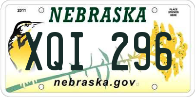 NE license plate XQI296