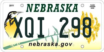 NE license plate XQI298
