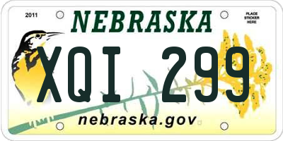 NE license plate XQI299