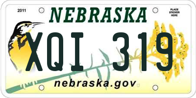 NE license plate XQI319