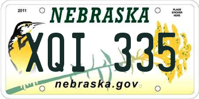NE license plate XQI335