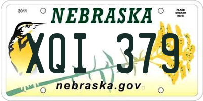 NE license plate XQI379