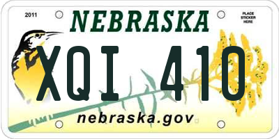 NE license plate XQI410