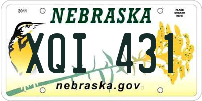 NE license plate XQI431