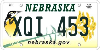 NE license plate XQI453