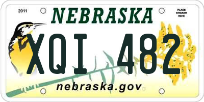NE license plate XQI482
