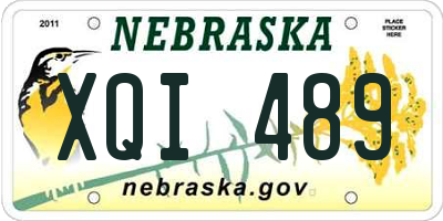 NE license plate XQI489