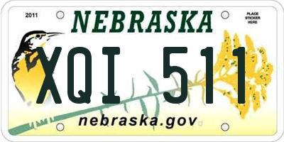 NE license plate XQI511