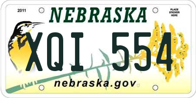 NE license plate XQI554