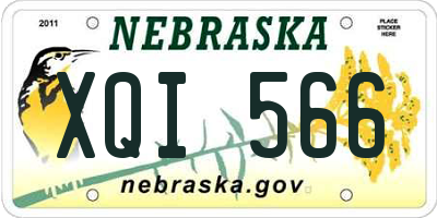 NE license plate XQI566