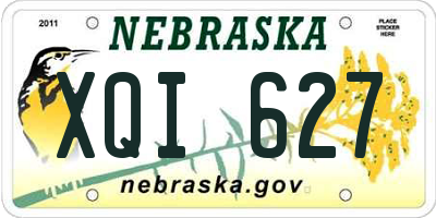 NE license plate XQI627