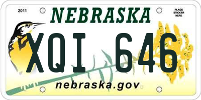 NE license plate XQI646