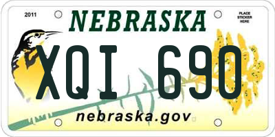 NE license plate XQI690