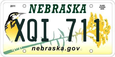 NE license plate XQI711