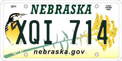 NE license plate XQI714