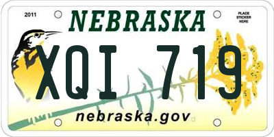 NE license plate XQI719