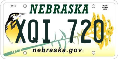 NE license plate XQI720