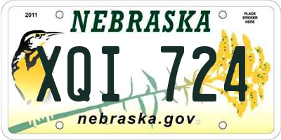 NE license plate XQI724
