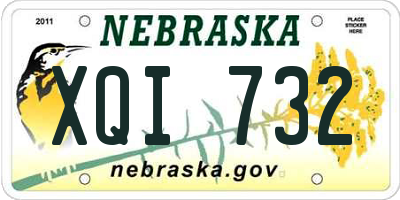 NE license plate XQI732