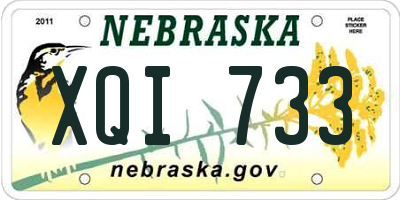 NE license plate XQI733