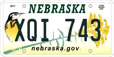 NE license plate XQI743