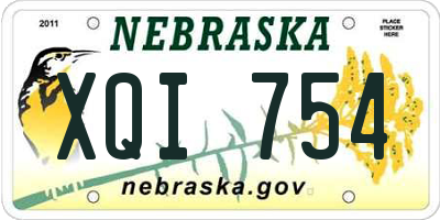 NE license plate XQI754