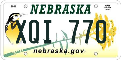 NE license plate XQI770