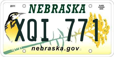 NE license plate XQI771