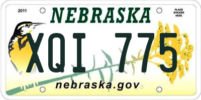 NE license plate XQI775