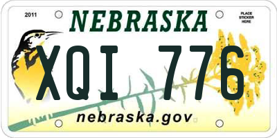 NE license plate XQI776