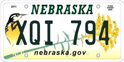 NE license plate XQI794