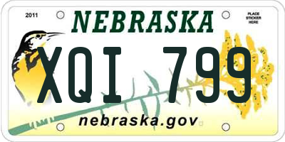 NE license plate XQI799