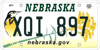 NE license plate XQI897