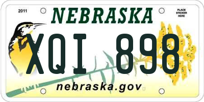 NE license plate XQI898