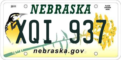 NE license plate XQI937