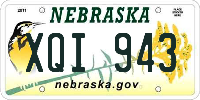 NE license plate XQI943