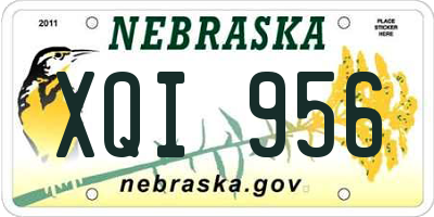 NE license plate XQI956