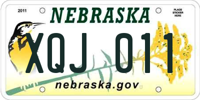 NE license plate XQJ011
