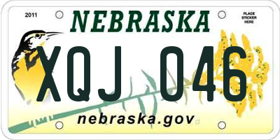 NE license plate XQJ046